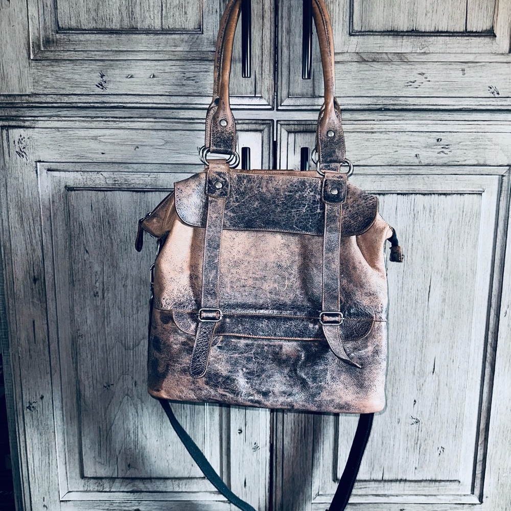 Bedstu Big Fork Leather Bag